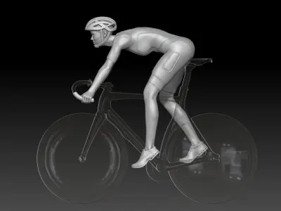 bicycle girl 3 3D print model