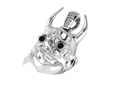 DEVIL FACE PENDANT 3D PRINTABLE MODEL 3D print model