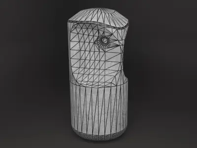 OWL stone statuette Low-poly 3D model