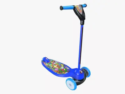 Kick Scooter Toy Low-poly 3D model