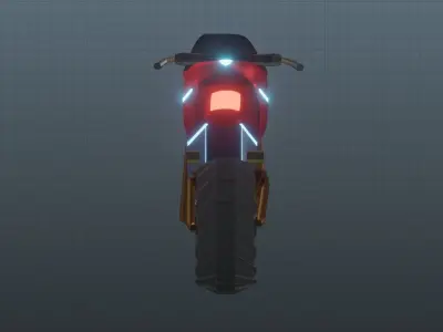Future Sports Bike 3D model