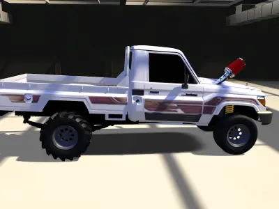 toyota land cruiser beck up 2016 rally   3D model