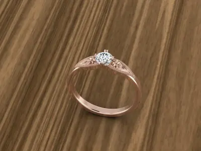 Jewelry Diamond Ring 3D print model 15