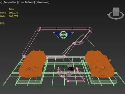 Car display stand 3D model