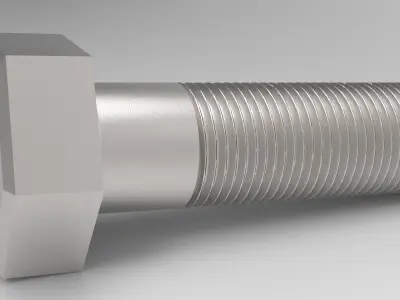 Hexagon Head Bolt - M12 - Mesh And FBX 3D print model