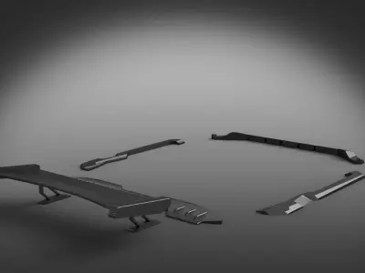 spoiler bodykit car 3D model