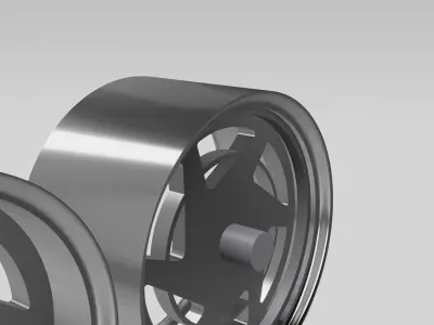 Billet C4 Corvette Wheels Set x2 Centers x2 Offsets 3D print model