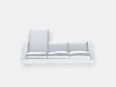 KIVIK 4-seat sofa with chaise longue 1 Low-poly 3D model
