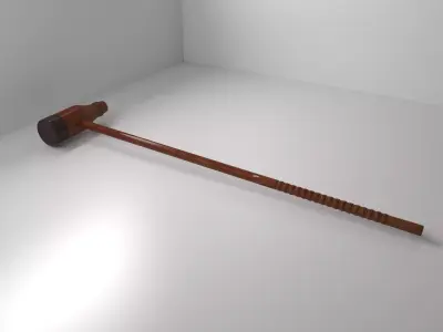 Woodball Mallet 3D model