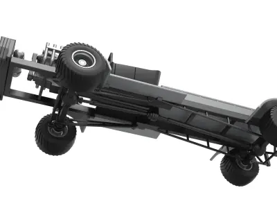 Pulling truck 4wd nacked Scale 1 to 25 3D print model