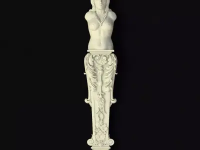 antique baluster 3D model 10