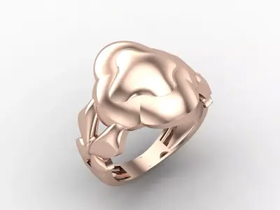 Plain Ring Women Ready STL 3DM Models Womens Rings 3D models 3D print model 66
