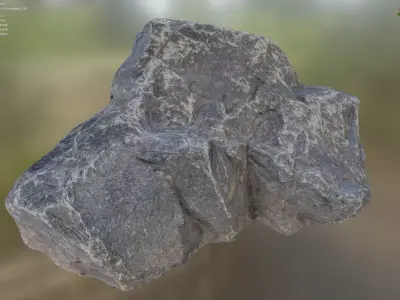 Chunky Basalt - 8K Textures - 7 Mesh Resolutions Low-poly 3D model