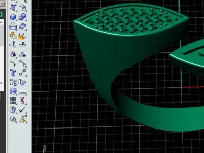 2 sided marquise ring with stones and enamel 3D print model