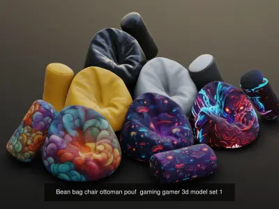 Gaming bean bag chair pouf ottoman collection