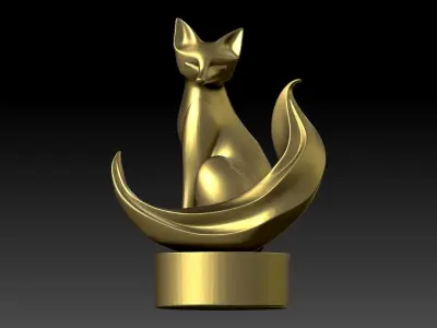 Fox decoration - Display - decor - statue 3D print model