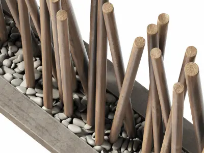 Partition branch small pebble n1 3D model