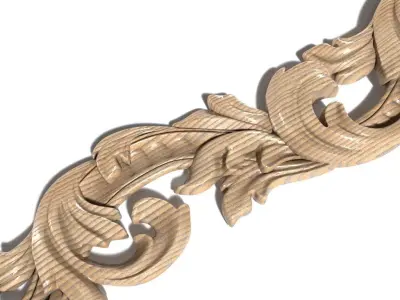 Cartouche-009 ornate crown 3D model