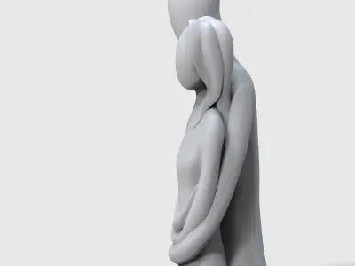 Bear Hug Couple Decoration 3D print model