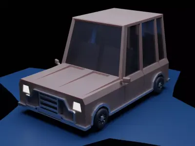 Stylez cartoonic car  Low-poly 3D model