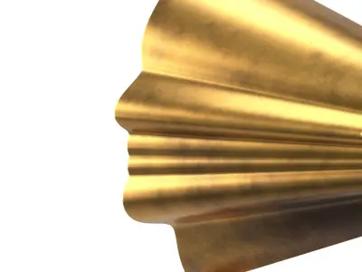 Cast Bronze Modern Silhouette Head sculpture PBR 3D model