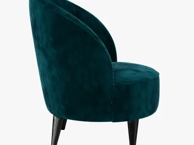 dom edizioni sabre velvet armchair 3D model