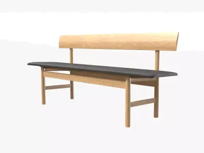Mogensen Bench-oak soap treated Low-poly 3D model