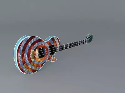Zakk Wyldes guitar Free 3D model
