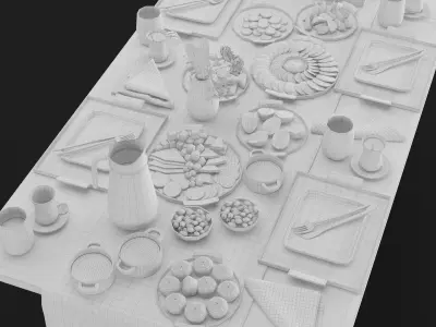 Table Setting 12 3D model