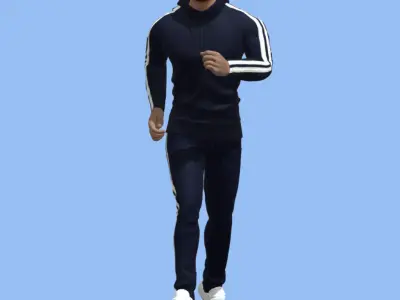 Sport man jogging 3D model