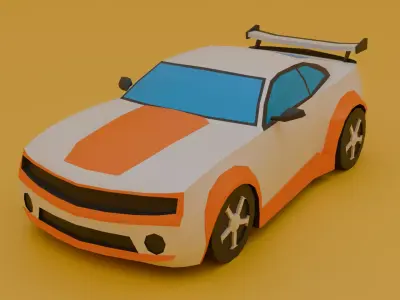 Low Poly Car 3D model