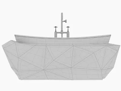 DIAMOND FAUX MARBLE BATHTUB 3D model