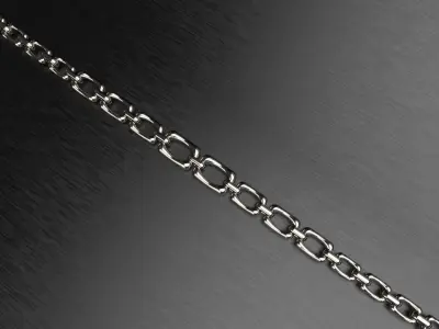 Graduated Square Chain Link Necklace or bracelet 3D print model