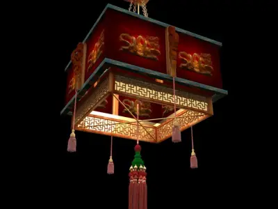 Chinese red lantertn 3D model