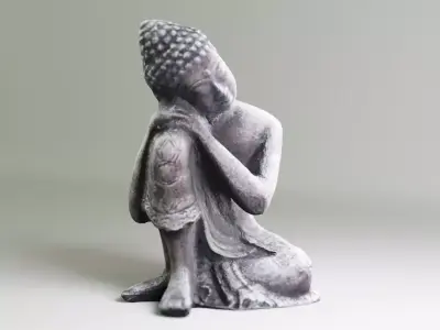 Sleeping Buddha  Low-poly 3D model