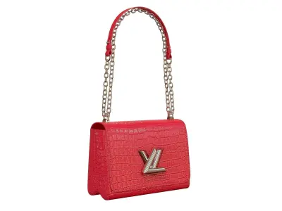 Louis Vuitton Bag Twist Crocodile Coral Pink 3D model