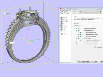 Split Shank Halo  Round 3D print model