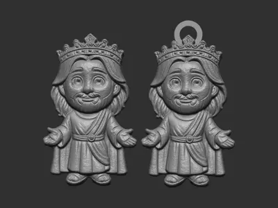 cute little jesus pentant decor 3D print model