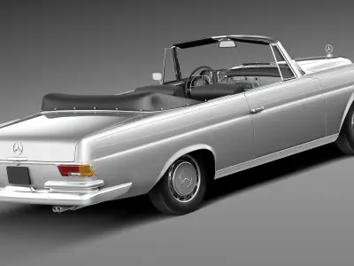 Mercedes-Benz 300SE W112 Convertible 3D model