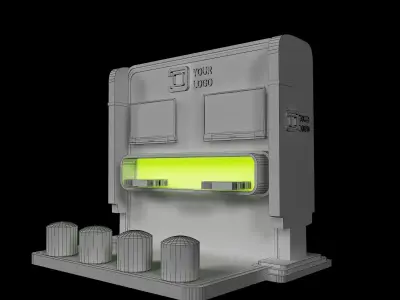 Booth Exhibition Stand a443b  3D model