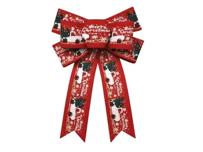 Christmas Bow Ribbon 16 Low-poly 3D model