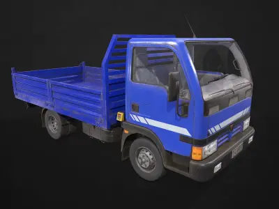 Light Truck Tipper Low-poly 3D model