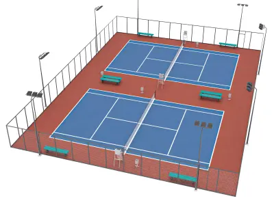 Tennis Court 6 3D model