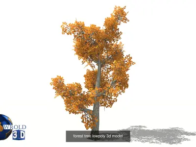Colorful Tree Collection Pack Lowpoly 3D Model