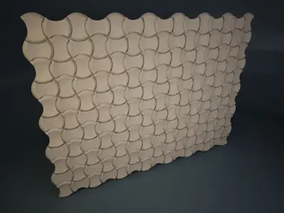 02 3DECOR PATTERN WALL Low-poly 3D model