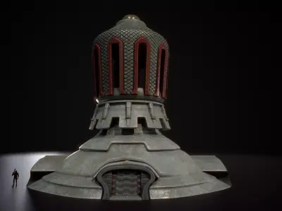 building 17 Low-poly 3D model