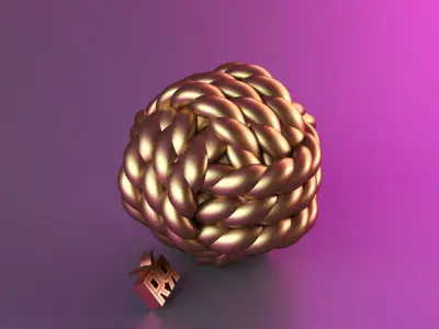 Wool candle 3D print model