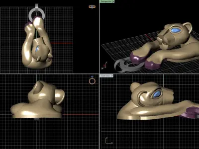 Man pendant 3D printable for gold and silver 3D print model