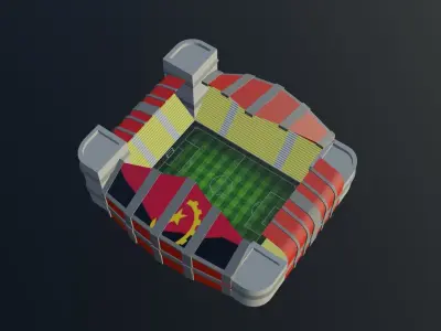 Football Stadium - Angola Low-poly 3D model