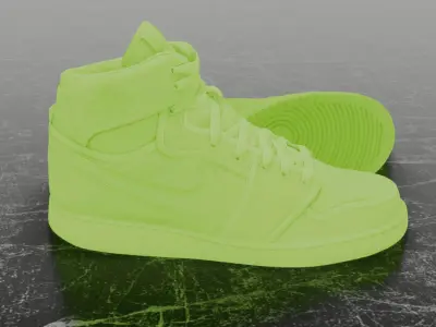 BILLIE EILISH NIKE AIR JORDAN 1 KO SP 3D SHOES Low-poly 3D model